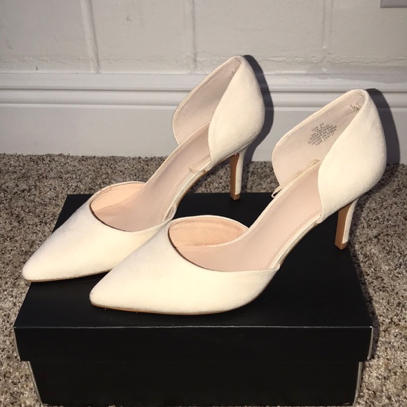 H&M Shoes - H&M suede like beige heel H&M Shoes - H&M suede like beige heel